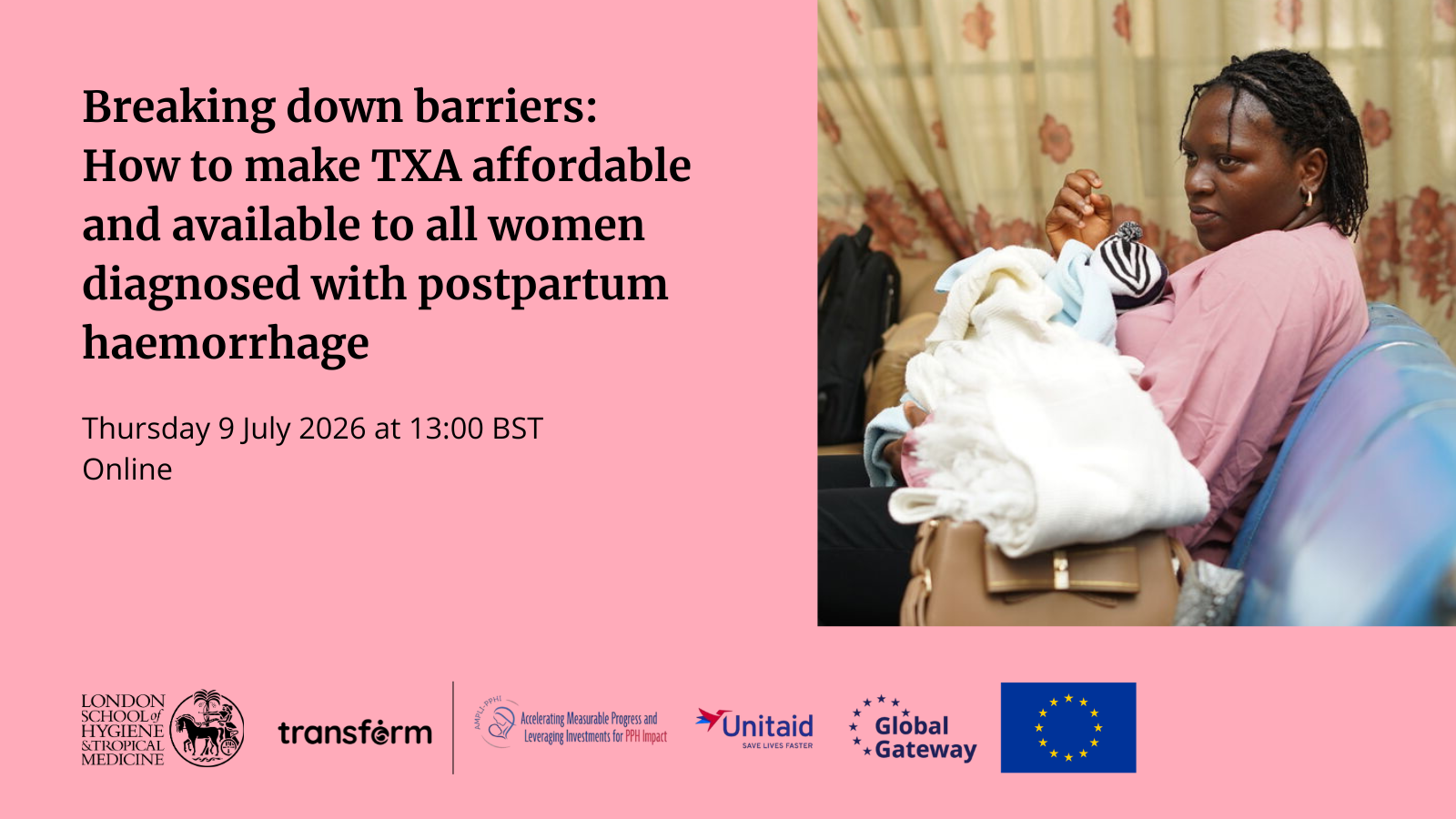Image of an event, Breaking down barriers: How to make TXA affordable and available to all women diagnosed with postpartum hemorrhage.